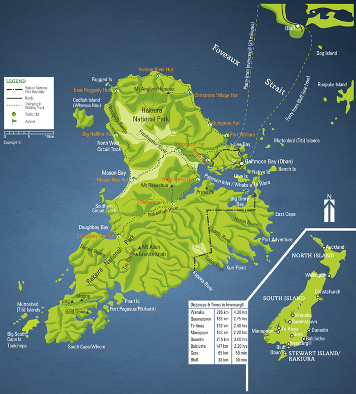 Stewart Island NZ Map