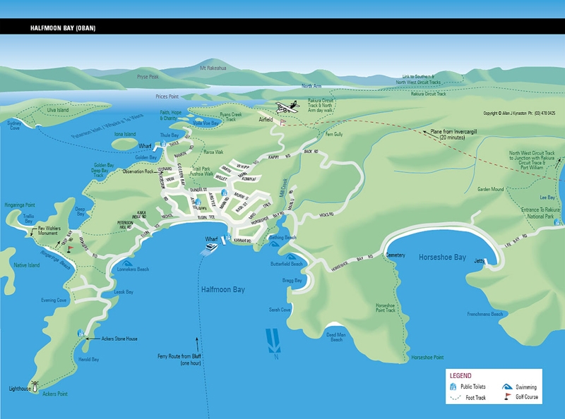 Stewart Island overview map